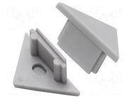 Cap for LED profiles; grey; 2pcs; ABS; TRIO10 TOPMET