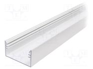 Profiles for LED modules; white; L: 2m; LOWI; aluminium; surface 