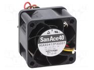 Fan: DC; axial; 12VDC; 40x40x28mm; 54m3/h; 64dBA; ball; 25000rpm SANYO DENKI