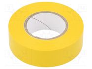 Tape: electrical insulating; W: 19mm; L: 20m; Thk: 0.13mm; yellow SCAPA