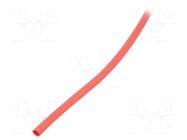 Heat shrink sleeve; glueless; 2: 1; 2.4mm; red; polyolefine; reel TASKER