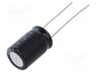 Capacitor: electrolytic; THT; 470uF; 25VDC; Ø10x16mm; Pitch: 5mm PANASONIC