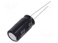 Capacitor: electrolytic; low ESR; THT; 47uF; 250VDC; Ø12.5x25mm PANASONIC