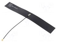 Antenna; GSM,LTE; 1.8dBi,2.8dBi,5dBi; linear; self-adhesive; U.FL MOLEX