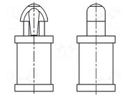 PCB distance; polyamide 66; L: 6.4mm; snap fastener; natural DREMEC