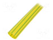 Heat shrink sleeve; glueless; 2: 1; 25.4mm; L: 1m; yellow-green RADPOL