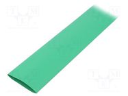 Heat shrink sleeve; glueless; 2: 1; 32mm; L: 1m; green; polyolefine TASKER