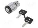 Switch: rotary with key; 22mm; Stabl.pos: 2; black; none; IP66 SCHNEIDER ELECTRIC