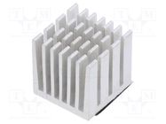 Heatsink: extruded; grilled; Raspberry Pi; silver; L: 15mm; W: 15mm 