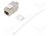 Socket; RJ45; Cat: 6a; shielded,Keystone,PoE++; Layout: 8p8c; IDC LOGILINK