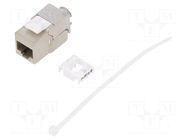 Connector: RJ45; socket; Cat: 6a; shielded,Keystone,PoE++; 8p8c LOGILINK