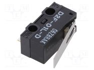 Microswitch SNAP ACTION; 1A/125VAC; 0.1A/30VDC; with lever; SPDT OMRON Electronic Components