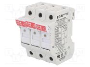Fuse holder; 10.3x38mm; for DIN rail mounting; 32A; Poles: 3; IP20 BUSSMANN