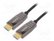 Cable; HDCP 2.2,HDMI 2.1,optical; HDMI plug,both sides; 20m DIGITUS