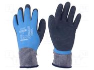 Protective gloves; Size: 7,S; blue; latex,polyamide; Aqua WONDER GRIP