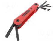 Wrench-set; hex key; Plating: black finish; 7pcs. STANLEY