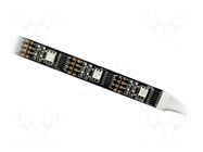 Programmable LED tape; RGB; 5050; LED/m: 32; 12mm; black PCB; IP20 IPIXEL LED