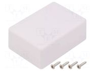 Enclosure: multipurpose; X: 50mm; Y: 70mm; Z: 27.5mm; TWN; ABS; white TAKACHI