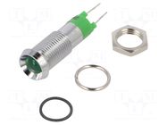 Indicator: LED; recessed; 24÷28VDC; Ø8.2mm; IP67; connectors; metal SIGNAL-CONSTRUCT