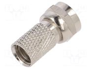 Connector: F; plug; male; twist-on; for cable; straight; RG6 ADAM TECH