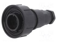 Connector: circular; plug; male; PIN: 12; w/o contacts; for cable BULGIN