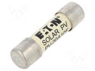 Fuse: fuse; 20A; 1kVDC; gPV; ceramic,cylindrical,industrial BUSSMANN