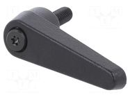 Lever; adjustable; Thread len: 16mm; Lever length: 45mm; GN 101 ELESA+GANTER