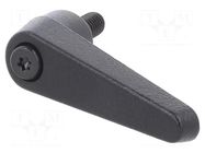 Lever; adjustable; Thread len: 12mm; Lever length: 45mm; GN 101 ELESA+GANTER