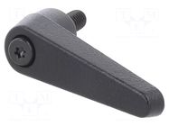 Lever; adjustable; Thread len: 12mm; Lever length: 45mm; GN 101 ELESA+GANTER