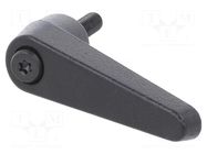 Lever; adjustable; Thread len: 16mm; Lever length: 45mm; GN 101 ELESA+GANTER