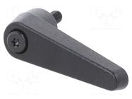 Lever; adjustable; Thread len: 12mm; Lever length: 45mm; GN 101 ELESA+GANTER