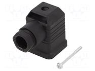 Connector: valve connector; plug; form A; 18mm; female; PIN: 4; 16A HIRSCHMANN