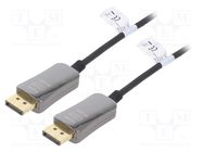 Cable; DisplayPort 1.4,HDCP,optical; 30m; black DIGITUS