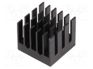 Heatsink: extruded; grilled; BGA; black; L: 17mm; W: 17mm; H: 14.5mm 