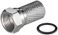 Twist-On F-Connector 7.0 mm, copper - twist-on adapter made of zinc with nickel contacts and water-repellent seal