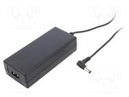 Power supply: switched-mode; 48VDC; 1.5A; Out: 5,5/2,5; 70W; 91% CINCON