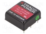 Converter: DC/DC; 10W; Uin: 18÷75V; Uout: 15VDC; Uout2: -15VDC; 1"x1" TRACO POWER