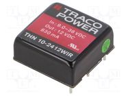 Converter: DC/DC; 10W; Uin: 9÷36V; Uout: 12VDC; Iout: 830mA; 1"x1" TRACO POWER