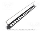 Patch panel; mounting adapter; SLIM; RACK; screw; 29mm; 19"; M3 CLIFF