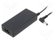 Power supply: switched-mode; 5VDC; 5A; Out: 5,5/2,1; 25W; 80÷264VAC CINCON
