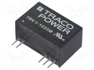 Converter: DC/DC; 1W; Uin: 9.6÷14.4V; Uout: 12VDC; Uout2: -12VDC TRACO POWER