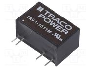 Converter: DC/DC; 1W; Uin: 12÷18V; Uout: 5VDC; Iout: 200mA; SIP9; PCB TRACO POWER