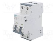 Circuit breaker; 230/400VAC; Inom: 6A; Poles: 1+N; Charact: B; 10kA SIEMENS