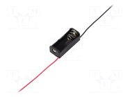 Holder; N,R1; Batt.no: 1; cables; 150mm; black COMF