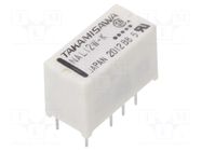Relay: electromagnetic; DPDT; Ucoil: 12VDC; 2A; 0.5A/125VAC; NA FCL Components