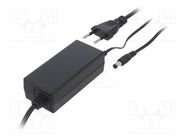 Power supply: switched-mode; 12VDC; 2A; Out: 5,5/2,1; 24W; 0÷40°C POS