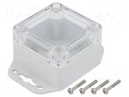 Enclosure: multipurpose; X: 60mm; Y: 60mm; Z: 40mm; ZP; polycarbonate KRADEX