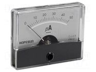 Ammeter; on panel; I DC: 0÷50uA; Class: 2.5; Int.resist: 2kΩ VELLEMAN