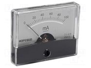 Ammeter; on panel; I DC: 0÷100mA; Class: 2.5; 60x47mm VELLEMAN