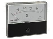 Ammeter; on panel; I DC: 1A; Class: 2.5; 70x60mm VELLEMAN